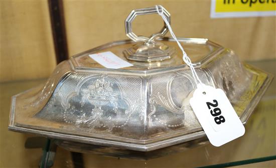 Sterling silver entree dish and cover